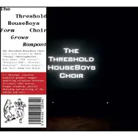 NEWS Threshold Houseboys Choir - Form Grows Rampant (CD)