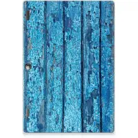 B2Ctelecom Lenovo Tab 10 | Tab 2 A10-30 Silicone Tablet Hoes Wood Blue