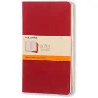 Moleskine Cahier Journals - Large - Gelinieerd - Rood - set van 3