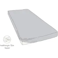 Kayori Topper Hoeslaken Shizu Zilvergrijs (Jersey)-2-persoons (140/160 x 200/210/220 cm)