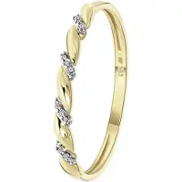Lucardi Ring goud / transparant