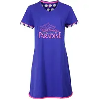 Irresistible Dames Nachthemd - V Hals - 100% Katoen - Blauw - Maat L