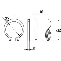 Kobout Borgring Din471 15X1Mm Voor As - 100 stuks