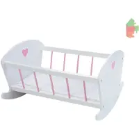Angel Toys Poppen schommelbedje hout spijlen, afm 50 x 30 x 40 cm