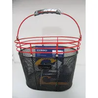 Cordo - Mand - AFNEEMBARE FIETSMAND - INCL BEUGEL -CC-500- Zwart / rood