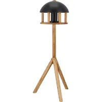 Esschert Design Voederhuisje Voedertafel op voet - Zwart dak - - FB564 - Vogelvoederhuisje voor Vogels