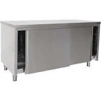 Saro roestvrijstalen wandkast, schuifdeur, 140(B)x70(D)x85(H)cm