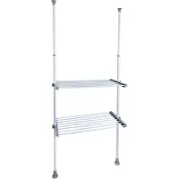Wenko Herkules Twin Telescopisch Garderobesysteem Wit - 73-120 x 165-300 cm