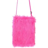 Widmann Leuke neon roze pluche handtas
