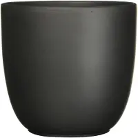 Mica Decorations Plantenpot Tusca - Zwart - keramiek - mat - D28/H25cm - Plantenpotten