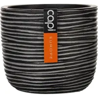 Capi Europe Bloempot Nature-Rib Zwart D 23,4 H 20,9 Cm