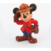 BULLYLAND Vintage speelfiguurtje - Mickey mouse als ranger - 6 cm - handgeschilderd - .