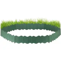 Relaxdays borderrand kunststof - grasrand - 6 elementen - kunststof - perkhekje - 360 cm groen