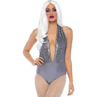Leg avenue Shimmer sequin halter bodysuit