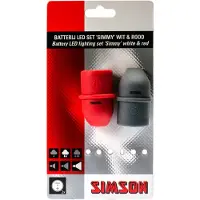 Simson LED fietslampenset - 3 LED's - 29/13.5 LUX - Silicone behuizing - Inclusief batterijen