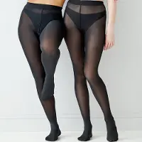 Pretty polly Panty - Eco-Wear - Dikke - 40 Den. - Duurzame - Biodegradeble - 3D. - Opaque - M/L - 40/44 - Zwart