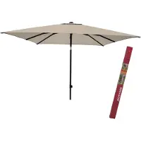 Madison Rechthoekige parasol met hoes | Corsica 200 x 250 cm Ecru | Parasol rechthoek en kantelbaar