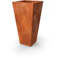 Geroba Vaso vaasvormige plantenbakken Cortenstaal 500 x 500 x 600 mm