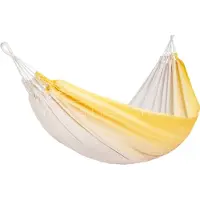 Naya Nayon Hangmat Uncarved Yellow Dubbel (2-persoons) - 160 x 380 cm - 100 % katoen - handgemaakt in Ecuador