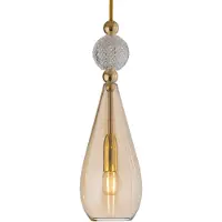 Ebb & Flow Smykke Hanglamp Shiny Gold | Golden Smoke | Crystal Check E14 IP20
