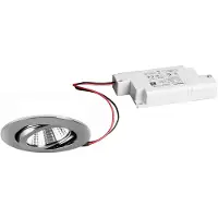Brumberg Downlight BB03, dimbaar, chroom / zilver, Hal, Aluminium, downlight