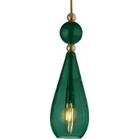 Ebb & Flow Glazen hanglamp Smykke M, dimbaar, groen, Woon-/ Eetkamer, Glas, Scandinavisch, hanglamp