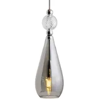 Ebb & Flow Smykke Hanglamp Shiny Silver | Smokey Grey | Crystal Swirl E14 IP20