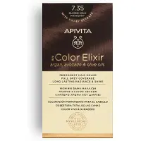Apivita Haarverf Hair Colour Color Elixir Permanent Hair Color 7.35 Blonde Gold Mahogany Set 140ml