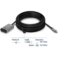 ACT AC7060 USB-C Male To USB-C Female Booster Cable 5m