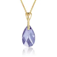 Montebello Ketting Pia DG569H - Swarovski Druppel - 925 Zilver Verguld - 16mm - 50cm