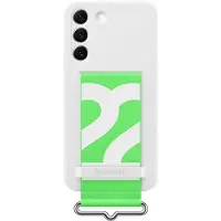 Samsung Galaxy S22 Siliconen Back Cover met Band Wit