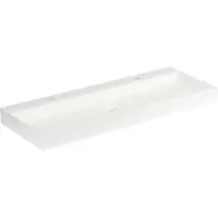 Ben Modena wastafel mineraalmarmer 120x45x9 cm 2 kraangaten glans wit