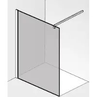 Saqu Modulo inloopdouche met semi-gesatineerd glas 120x210cm