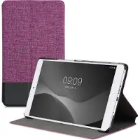 Kwmobile hoes geschikt voor Huawei MediaPad M3 8.4 - Slanke tablethoes met standaard - Tablet cover in poederroze / zwart