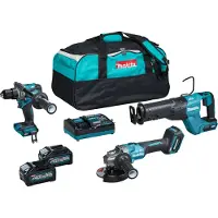 Makita DK0159G301 40 V Max Combiset boren, schroeven, zagen en slijpen (gereedschapset)