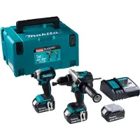 Makita DLX2418TJ 18 V Combiset voor zwaardere (klop)boor- en (slag)schroefklussen (gereedschapset)