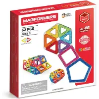 Magformers Basic Set- bouwset 62 stuks- magnetisch speelgoed- speelgoed 3,4,5,6,7 jaar jongens en meisjes– Montessori speelgoed- educatief speelgoed- constructie speelgoed