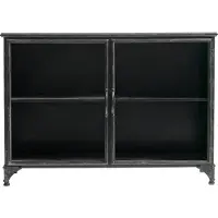 Nordal Downtown ijzeren kast - zwart 104x35x74cm