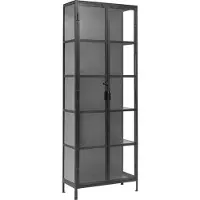 Nordal A/S PHOENIX zwarte kast, 2 deuren, ijzer