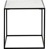 Nordal Cube bijzettafel - wit marmer S