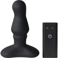 Nexus - Bolster Vibrerende en Opblaasbare Prostaat Plug - diameter 46 mm - Zwart