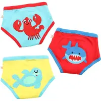 Zoocchini set van 3 oefenbroekjes - 100% organic katoen - Ocean Pals - Jongens - 2-3 jaar