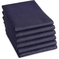 DDDDD - 6x Theedoek Logo - 60x65 cm - Blauw - Set van 6 stuks