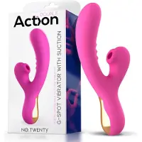 Action No. Twenty G-Spot Vibe with Clitoris Sucker USB Silicone