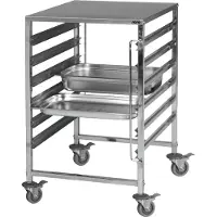 Saro RVS Regaalwagen 6 x GN 2/1 | 65 x 53 cm