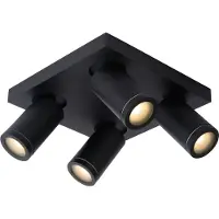 Lucide Taylor plafondlamp 4 spots 5W zwart