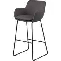 Actona Lisa barkruk staal/stof 2 stuks