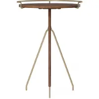 Audo Copenhagen Umanoff bijzettafel walnoot-gepolijst messing 60 cm
