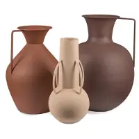 Pols Potten Vaas Vases Roman Brown (Set van 3)