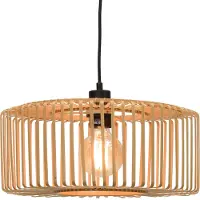 Good&Mojo Bromo hanglamp van bamboe Ø 40 cm Bromo, dimbaar, hout licht, Woon-/ Eetkamer, Bamboe, Design, hanglamp